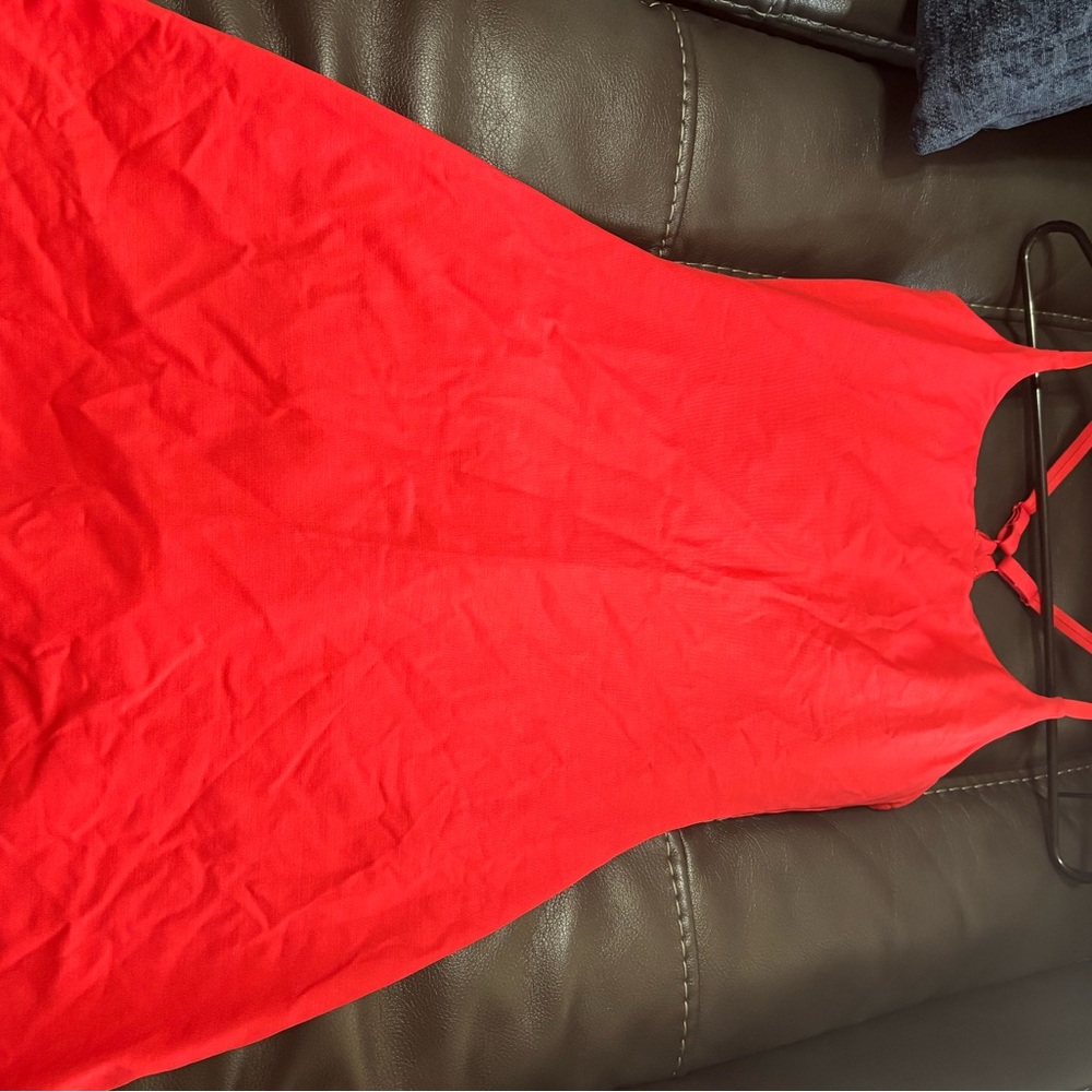Vibrant Red Sleeveless Dress